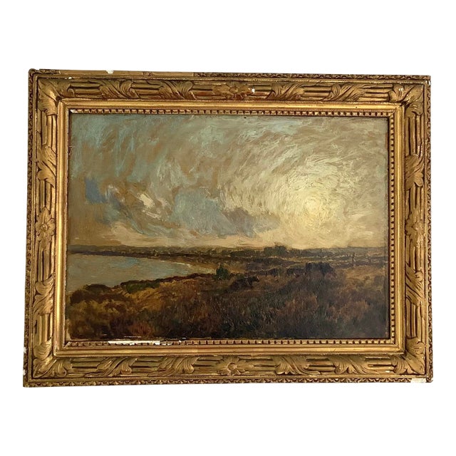 1920s Original Landscape Oil Painting by French Artist Emile-Rene Menard, Signed For Sale