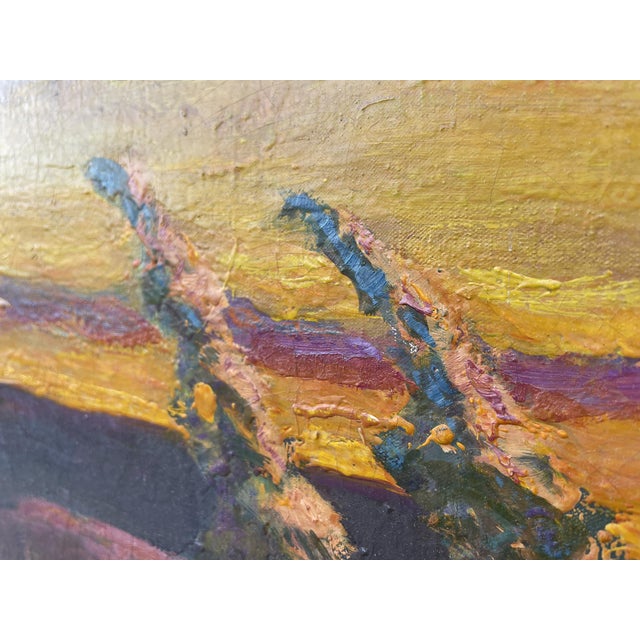 Emil Maier, Snowy Firs at Sunset, 1920s, Oil Painting on Canvas For Sale - Image 3 of 17