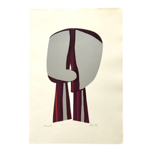 Ronald King Signed Screenprint Monk 1967