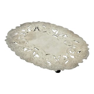 Mid 20th Century Neoclassical Hollywood Regency Traditional Wallace Silverplate Trivet For Sale