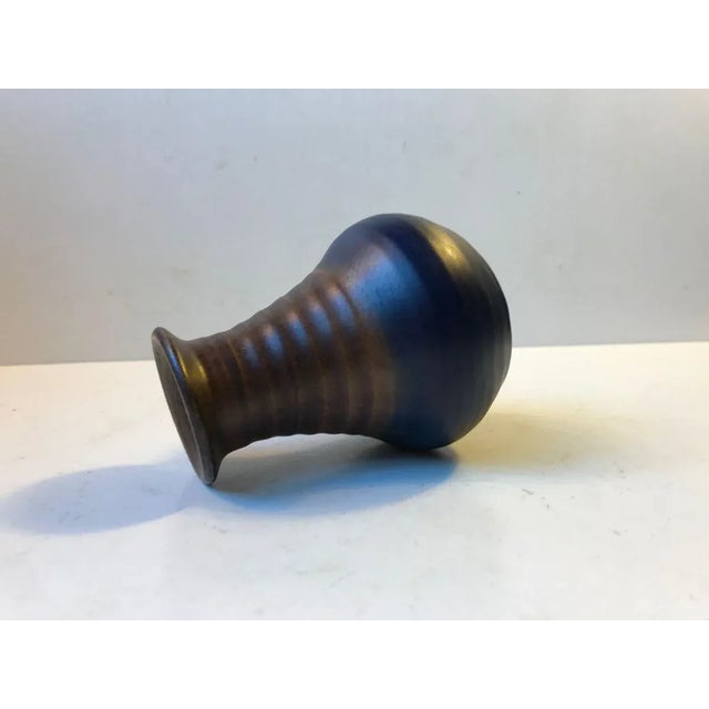 Small ceramic vase from pottery duo, Grethe and Jorgen Dudahl-Lasson, who operated the Pottegarden in Denmark during the...