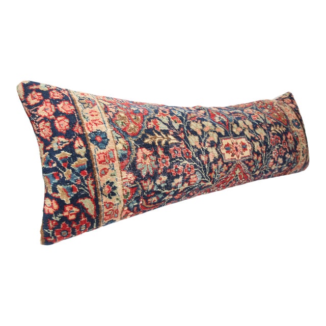 Antique Collectore Handwoven Persian Rug Pillow Cushion Cover -16'' X 47'' For Sale