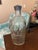 Vintage Canadian Glass Liquor Decanter Bottle With Ornate Metal Cap For Sale - Image 4 of 6