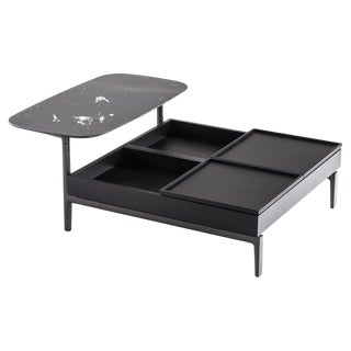 Volage Ex-S Coffee Table in Marble and Aluminium Base by Philippe Starck for Cassina For Sale