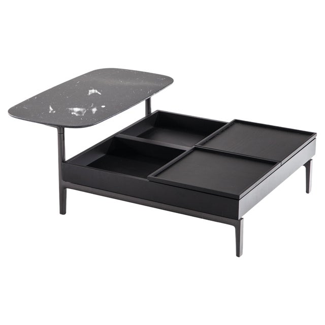 Volage Ex-S Coffee Table in Marble and Aluminium Base by Philippe Starck for Cassina For Sale