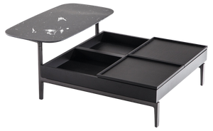 Volage Ex-S Coffee Table in Marble and Aluminium Base by Philippe Starck for Cassina
