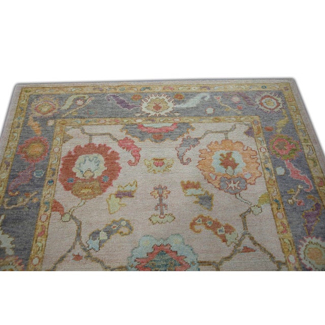Modern Turkish Oushak Rug 5' x 6'9" For Sale - Image 4 of 6