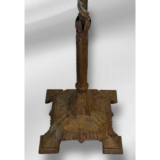 Metal Art Deco Floor Lamp For Sale - Image 7 of 9