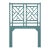 David Francis David Francis Furniture for Chairish Chippendale Headboard Twin, Aegean Teal For Sale - Image 4 of 4