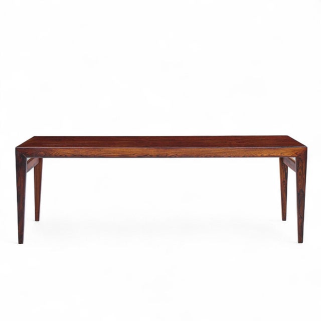 Wood Johannes Andersen Mid Century Danish Rosewood Hidden Leaf Coffee Table For Sale - Image 7 of 11