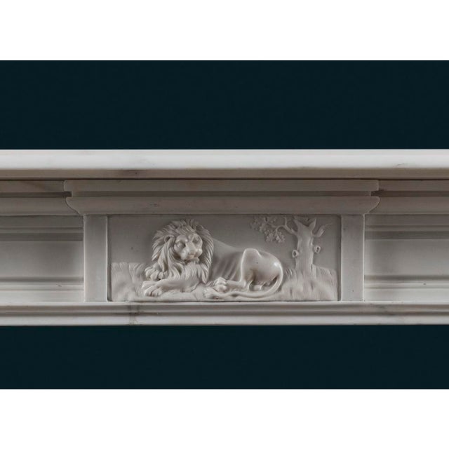 Stone Georgian Statuary Marble Fireplace Surround For Sale - Image 7 of 8