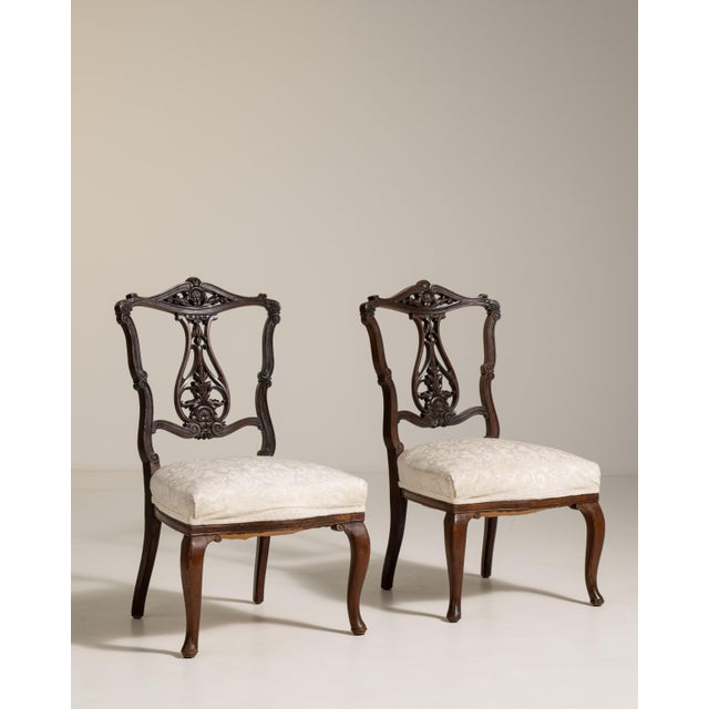 Pair of Victorian Carved Chairs with Upholstered Seats, Antique, United Kingdom, 19th Century For Sale - Image 14 of 15