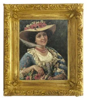 Jean Philipe Moreno, Spring Portrait, French School, 2002, Oil on Canvas, Framed