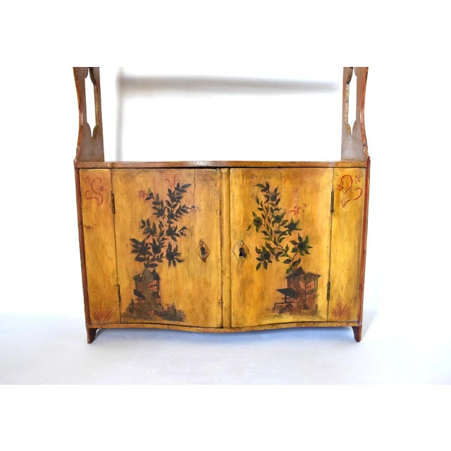 Antique 18th Century French Chinoiserie-Painted Spice Cabinet For Sale - Image 4 of 13