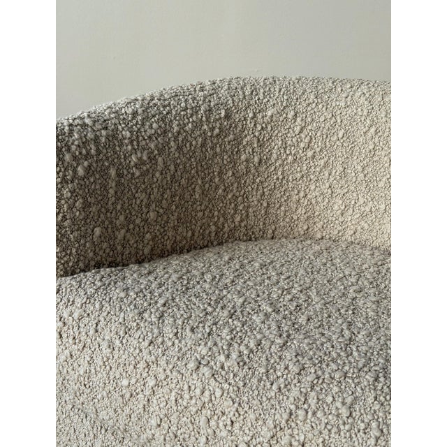 Wool Bouclé Swivel Chair Attributed to Milo Baughman for Thayer Coggin For Sale - Image 9 of 12