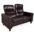 Wave Leather Two-Seater Brown Espresso Manual Function Sofa from Stressless For Sale - Image 5 of 17