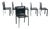 Vintage Black Leather Pasqualina Dining Chairs by Enrico Pellizzoni, Italy, 1981, Set of 6 For Sale