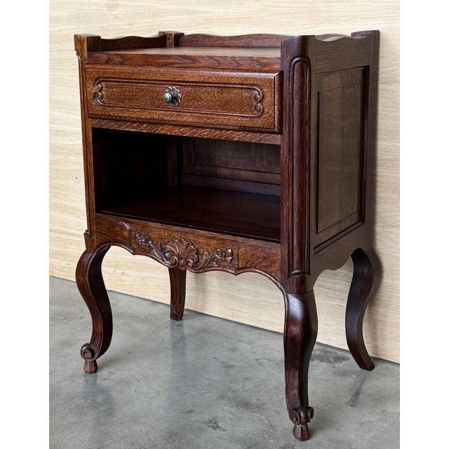 Louis XVI Style Nightstands with Drawers and Cabriole Legs, 1960s, Set of 2 For Sale - Image 18 of 18