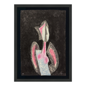 Byron Galvez, Eve, From the Viva Suite, Signed Acrylograph on Handmade Paper, Framed, 1989