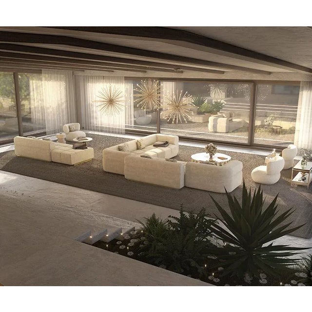 Mid-Century Modern Qube Sectional Sofa by Essential Home For Sale - Image 3 of 7