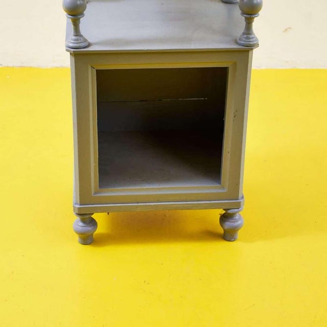 Vintage Decorated Wooden Nightstand For Sale - Image 3 of 7