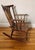 1900 - 1909 Early 1900s Antique Arts and Crafts Movement Tiger Oak Rocking Chair For Sale - Image 5 of 12