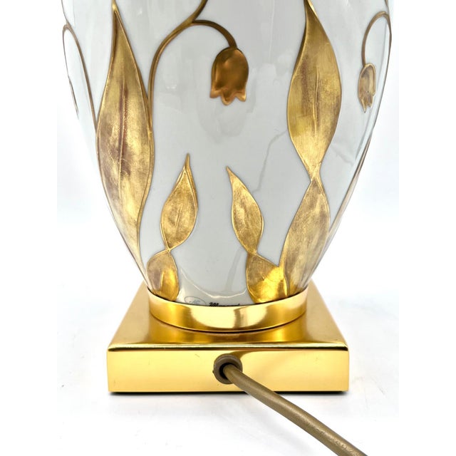 Table Lamps in Porcelain and 24kt Gold by Mangani Florenz for Oggetti, Italy, 1970s, Set of 2 For Sale - Image 4 of 16
