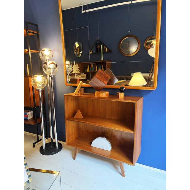 Wood Teak Open Bookcase, 1960s For Sale - Image 7 of 8