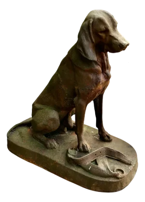 Seated Hunting Dog, 1960s, Cast Iron Statue