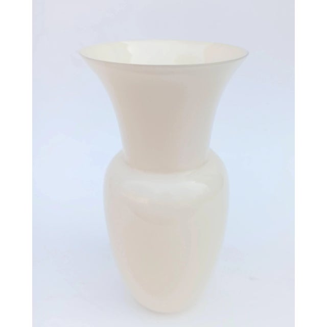 Cream Opal Glass Vase in the Style of Paolo Venini, 1930s For Sale - Image 8 of 10