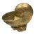 Vintage Brass Nautilus Shell Bowl Sculptural Catchall Palm Beach Shell Decor For Sale