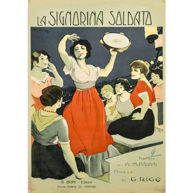 This piece of sheet music was purchased recently in Italy from a dealer of vintage Italian ephemera. We love this piece...