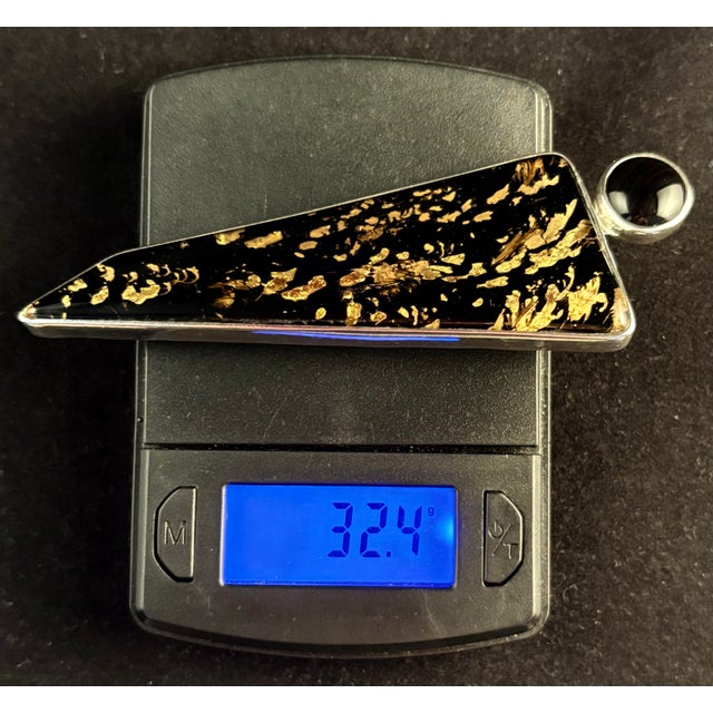 Black Sterling Silver Designer Jewelry. Signed Pendant Brooch "Godess Millennium" by Barbie Koncher For Sale - Image 8 of 12