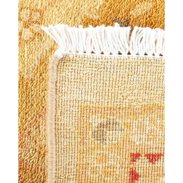 2000 - 2009 Eclectic, One-of-a-Kind Hand-Knotted Area Rug in Yellow, 9' 1" x 12' 3" For Sale - Image 5 of 8