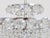 Metal Chandelier with Diamond-Shaped Crystals from Bakalowits & Söhne, Austria, 1950s For Sale - Image 7 of 11