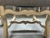 Off-white Leather Dining Chairs With Multicolor Tweed Woven Fabric For Sale - Image 8 of 12