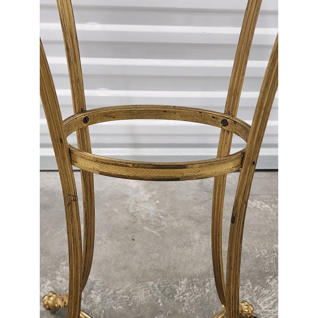 Antique Late 19th Century Gilt Bronze and Marble Top Gueridon Table For Sale - Image 11 of 15