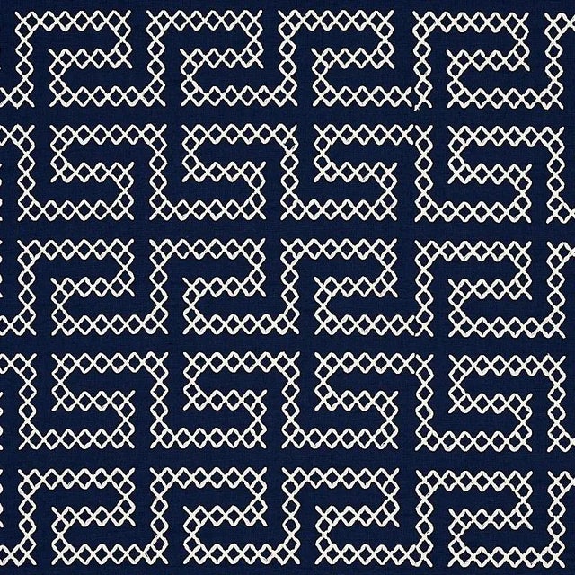 A chic, versatile allover graphic that channels classic cross-stitch patterns in a thoroughly modern way. Minimum order of...