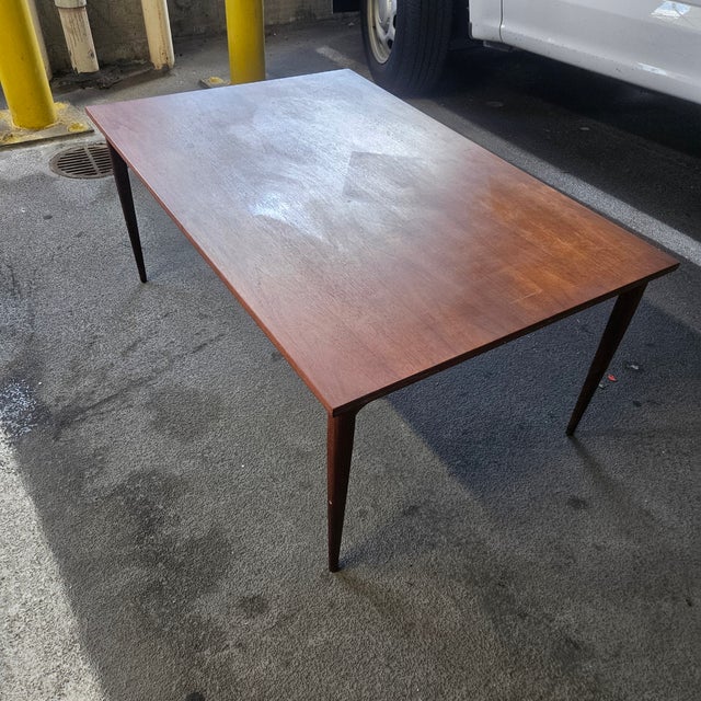 1960s Mid Century Danish Modern Teak Coffee Table For Sale - Image 4 of 8