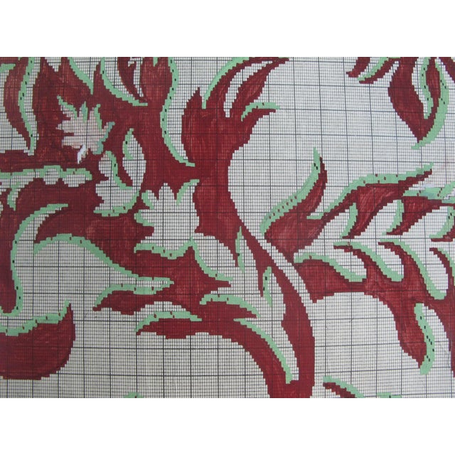 French Antique Jacquard Design on Paper For Sale - Image 3 of 7