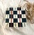 Anthropologie set of 4 iridescent mother of pearl inlay checker board print. Has a cork backing. 4in x 4in Make sure to...