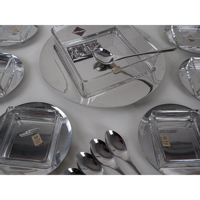 Metal Vintage Italian Dessert Set from Gottinghen, 1970s, Set of 20 For Sale - Image 7 of 10