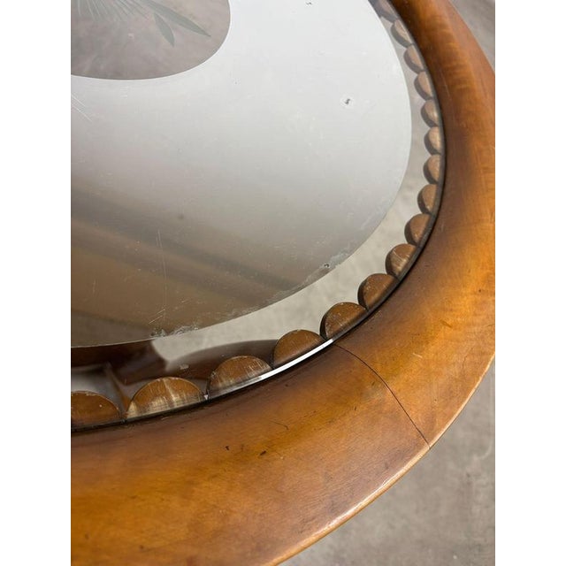Wood Art Deco Glass and Mirror Top Coffee Table, 1940s For Sale - Image 7 of 10