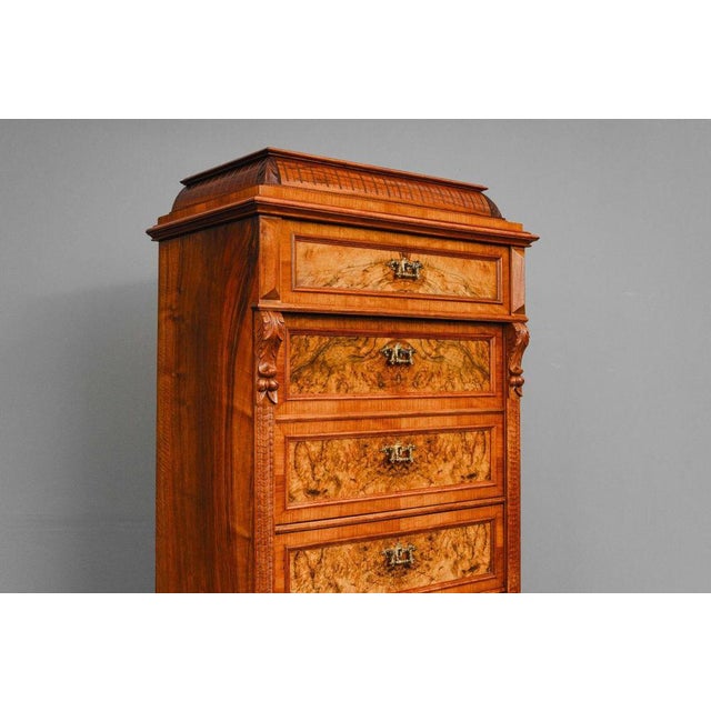 Gründerzeit Office Desk in Walnut, 19th Century For Sale - Image 10 of 18