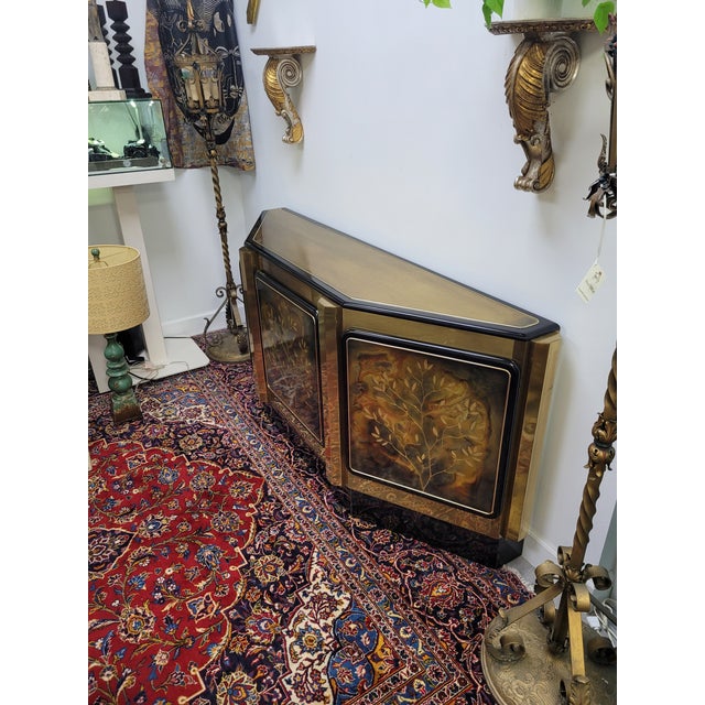 Brass Bernhard Rohne for Mastercraft "Tree of Life" Credenza Console, Circa 1980s For Sale - Image 8 of 10