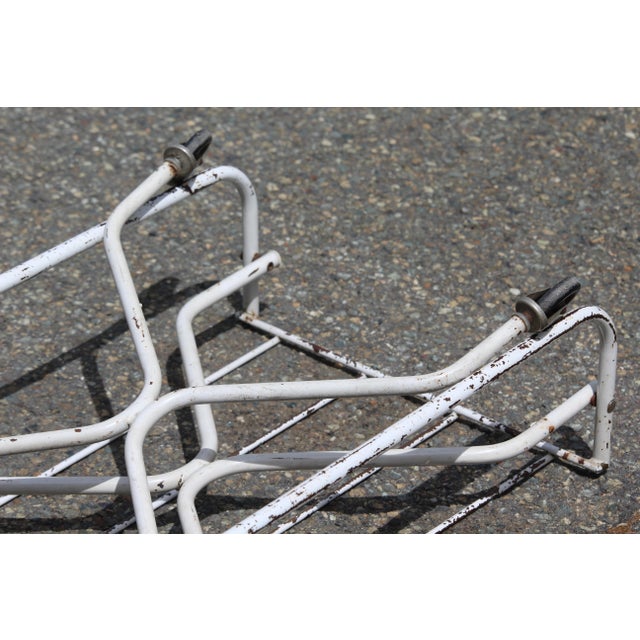 Vintage White Metal Foldable Table, 1970s For Sale - Image 10 of 18