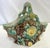 Turquoise Vintage Italian Majolica Faux Bois Birds Nest Ceramic Basket Vase For Sale - Image 8 of 12