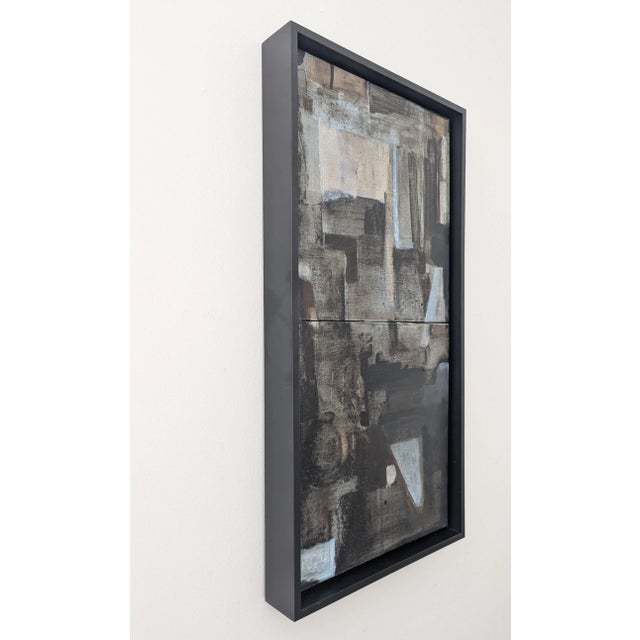 Abstract Original Framed Diptych by Anne S Abueva For Sale - Image 3 of 7