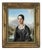 Eduard Magnus, Portrait of a Young Italian Woman in a Landscape with Open Water, 1800s, Oil on Canvas, Framed For Sale