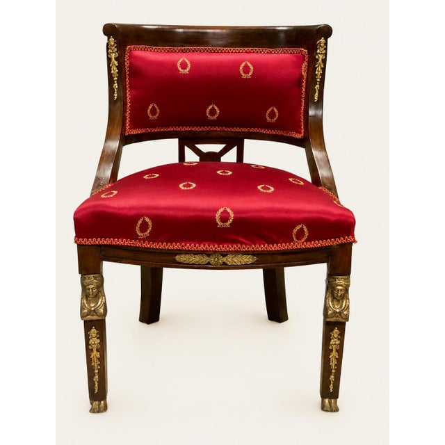 Empire French Armchair in Walnut For Sale - Image 12 of 12